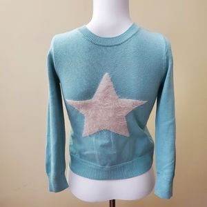 Gap Kids’ Long Sleeve Sweater – Blue & White Stars, Size M